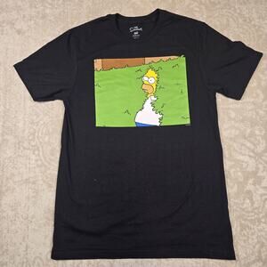 The Simpsons - Men's Smal - Homer Backing Into The Bushes - Short Sleeve T-Shirt